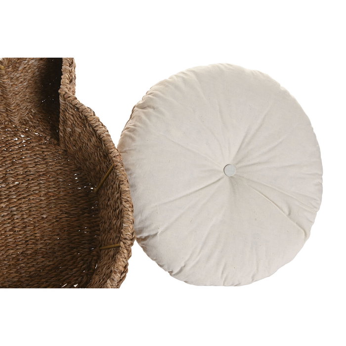 Lit pour animal domestique Home ESPRIT Blanc Naturel Fibre naturelle 55 X 45 X 18 CM