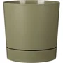 GARDEN ID - Pot de fleurs avec réservoir d'eau, modèle Planos - 32 L - Ø 39 cm x H 38 cm - Vert mousse