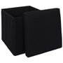 Home Deco Factory Pouf Plegable Atom Noir