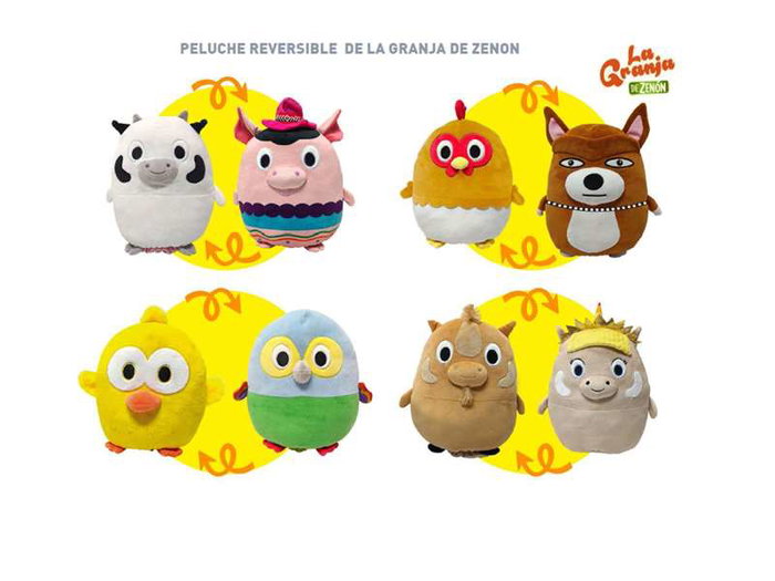 Bandai Peluche Reversible La Granja de Zenon 25 cm - Modèles Surtis Bandai Peluche Reversible La Granja de Zenon 25 cm - Modèles Surtis