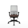 PIQUERAS Y CRESPO Chaise de bureau Horna, Synchro, Marron foncé et Blanc