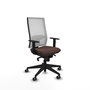 PIQUERAS Y CRESPO Chaise de bureau Horna, Synchro, Marron foncé et Blanc