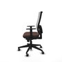 PIQUERAS Y CRESPO Chaise de bureau Horna, Synchro, Marron foncé et Blanc
