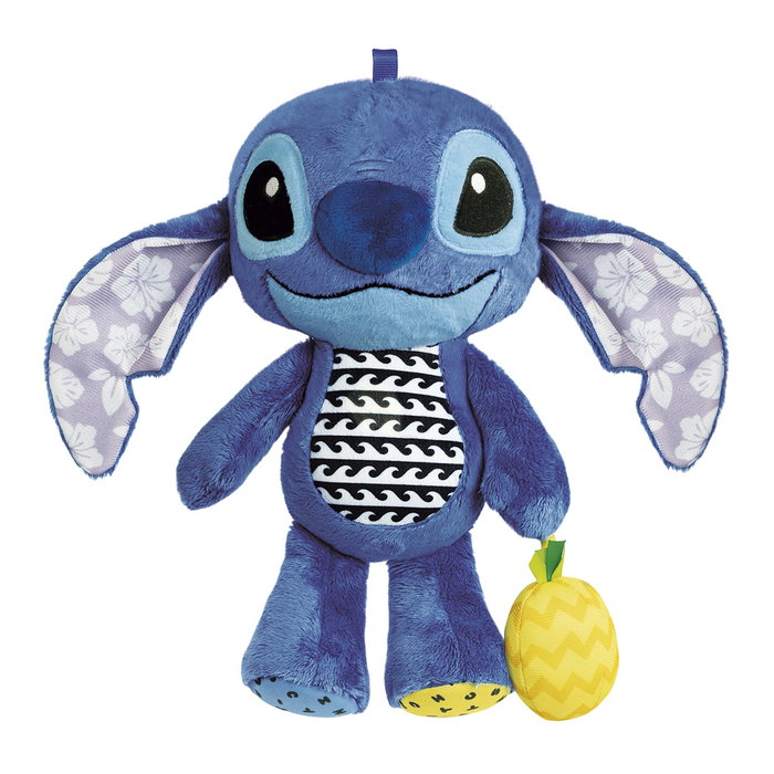 Clementoni Peluche d'Activités Stitch Disney Baby 17918 avec Effets Sonores - Jouet Éducatif pour Enfants dès 6 Mois