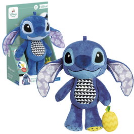 Clementoni Peluche d'Activités Stitch Disney Baby 17918 avec Effets Sonores - Jouet Éducatif pour Enfants dès 6 Mois
