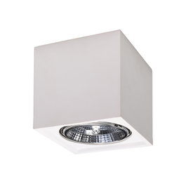 SOL Plafonnier Seida Carré en Céramique Blanco