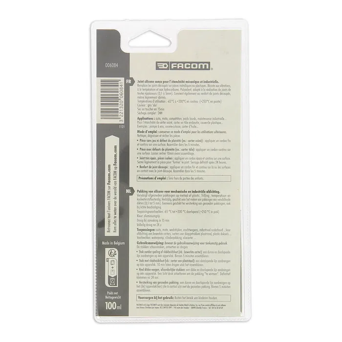 Facom Joint silicone 100 g pour étanchéité mécanique et industrielle Facom Joint silicone 100 g pour étanchéité mécanique et industrielle