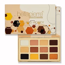 Bellapierre Cosmetics Milk & Honey Palette de fards à paupières, 12 nuances