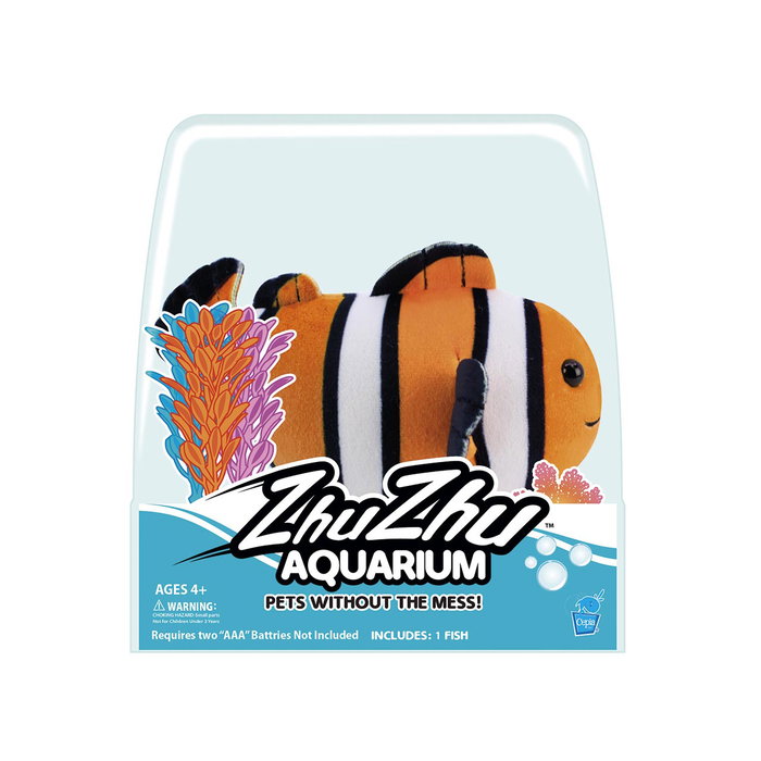Jazwares Zhu Zhu Fish, Figurines Mascottes Aquatiques Nadant sur Terre, Assortiment de 6 Pièces, Jouet pour Enfants de +4 Ans, Réf. Z1000
