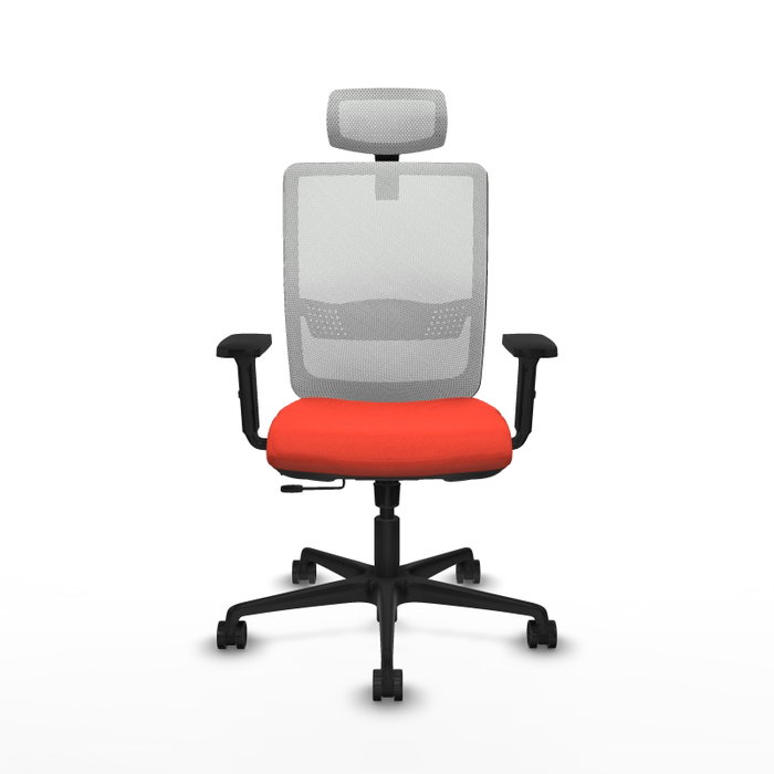 Piqueras Y Crespo Haches Chaise de Bureau Orange foncé et Blanc