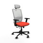 Piqueras Y Crespo Haches Chaise de Bureau Orange foncé et Blanc