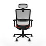 Piqueras Y Crespo Haches Chaise de Bureau Orange foncé et Blanc