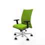 Piqueras Y Crespo Albacete confidente - Chaise de bureau en simili-cuir Pistacho avec mécanisme Sincro et bras 2D