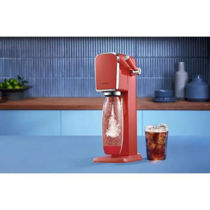 Sodastream ART Mandarine Machine à eau gazeuse avec bouteille 1L et recharge gaz 60L