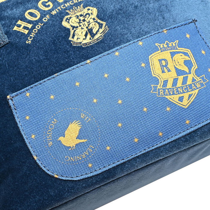WIDDOP & CO Sac à goûter Harry Potter Ravenclaw en velours bleu avec broderies Hogwarts