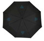 Safta Blackfit8 California - Parapluie manuel pliable 54 cm, noir, 8 baleines