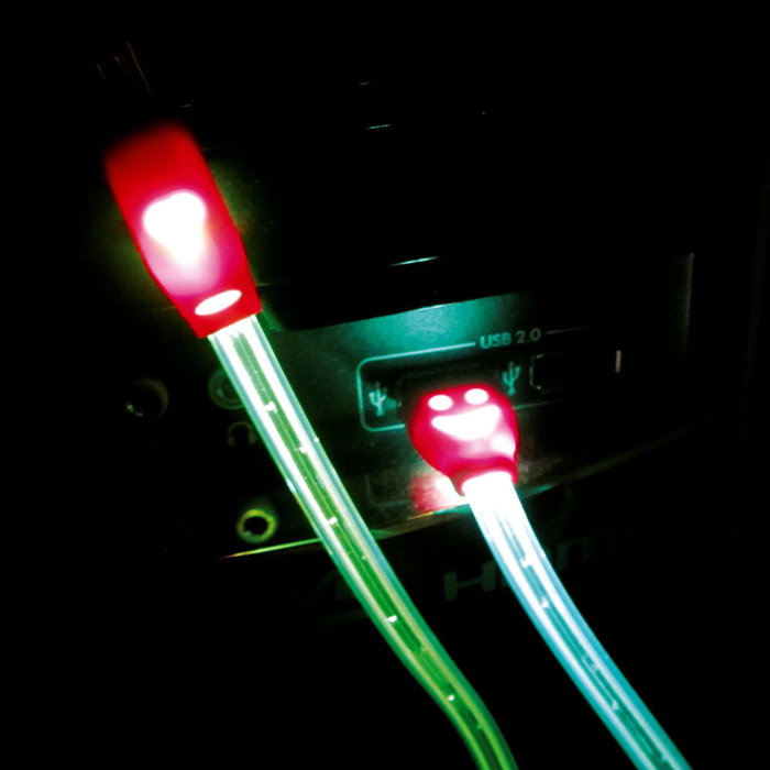 Be Mix Câble Micro USB Plat et Lumineux de 1m