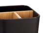 Berilo Organisateur Carré 3 Compartiments Bambou Noir 9x11x9 cm (Set de 6)