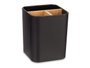 Berilo Organisateur Carré 3 Compartiments Bambou Noir 9x11x9 cm (Set de 6)