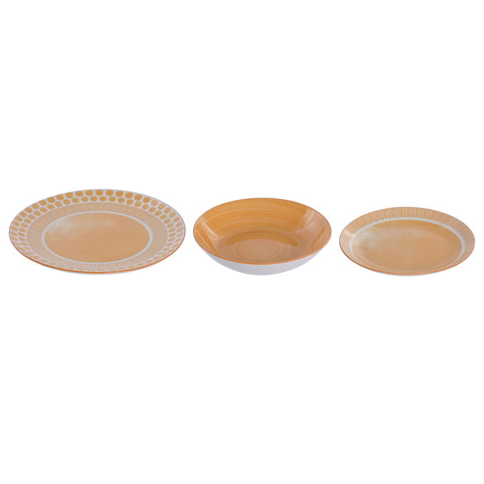 Home ESPRIT Service de Vaisselle ESPRIT Orange Porcelaine 18 Pièces