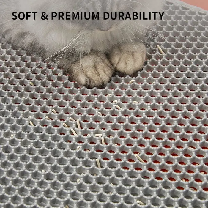 Petkit - Tapis extérieur pour litière automatique PuraMax et Pura X - Antidérapant, imperméable - 55 x 55 cm - Gris et Orange Petkit - Tapis extérieur pour litière automatique PuraMax et Pura X - Antidérapant, imperméable - 55 x 55 cm - Gris et Orange