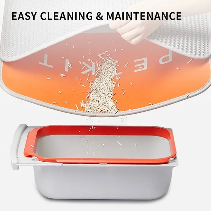 Petkit - Tapis extérieur pour litière automatique PuraMax et Pura X - Antidérapant, imperméable - 55 x 55 cm - Gris et Orange Petkit - Tapis extérieur pour litière automatique PuraMax et Pura X - Antidérapant, imperméable - 55 x 55 cm - Gris et Orange