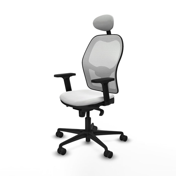 Piqueras y Crespo Chaise de Bureau Jorquera avec Appui-tête Blanc