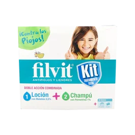 FILVIT Kit de Traitement Lotion, Shampooing, Bonnet et Peigne