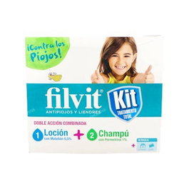 FILVIT Kit de Traitement Lotion, Shampooing, Bonnet et Peigne
