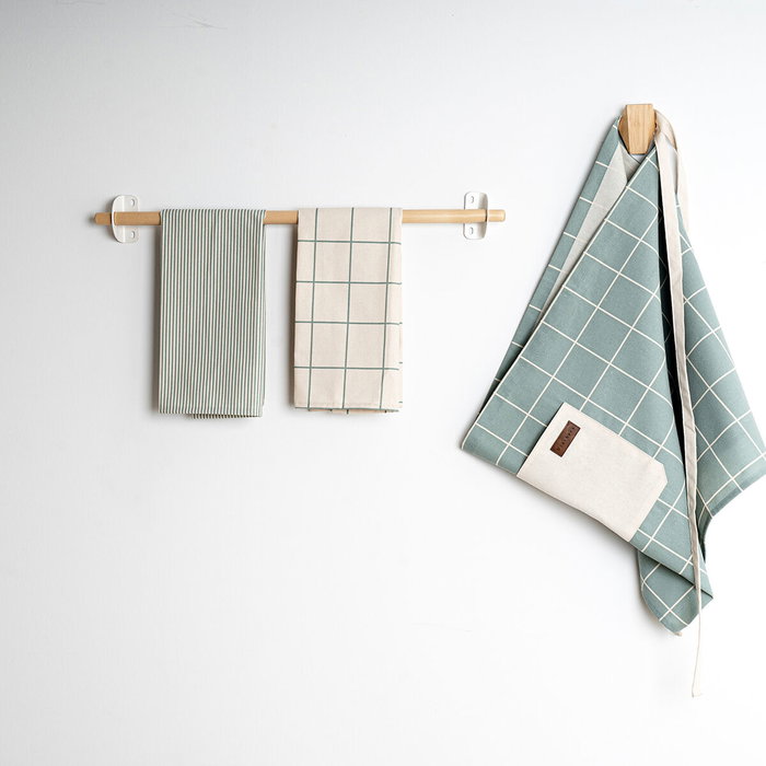 Vinthera Tablier et 2 torchons de cuisine Okapi recyclés 50x110 cm-40x60 cm Textile Bicolor Oeko-Tex Vinthera Tablier et 2 torchons de cuisine Okapi recyclés 50x110 cm-40x60 cm Textile Bicolor Oeko-Tex