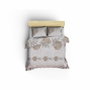 BigBuy Home Parure de couette Brun, Blanc, Gris en 100% coton renforcé (220 x 240 cm) avec 2 taies d'oreiller