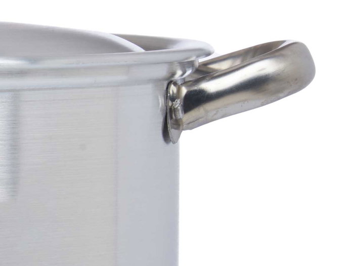 Kinvara Casserole en Aluminium 24 cm 5 L Argent 33x25x12 cm Compatible Lave-vaisselle Gaz Four (Set de 10)