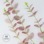 GSC Evolution Branche décorative LED feuilles d'eucalyptus roses 0,83 m lumière chaude