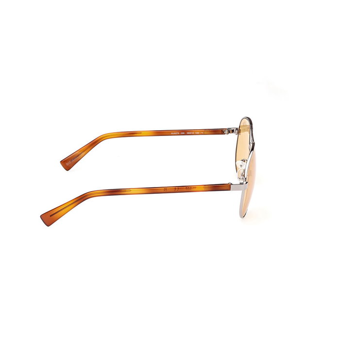 Guess Gafas GU8279 08E Lunettes de Soleil Aviateur Unisexe Monture Argentée Verres Marron 140mm