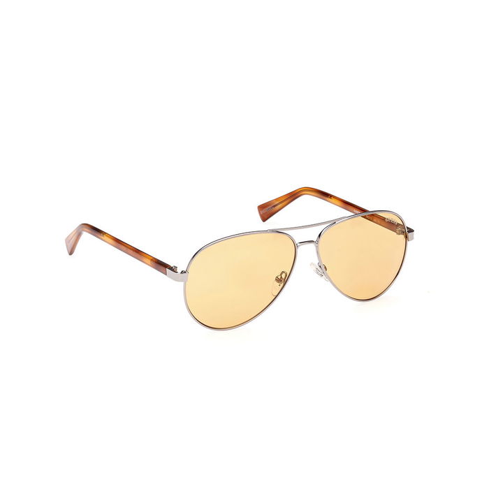 Guess Gafas GU8279 08E Lunettes de Soleil Aviateur Unisexe Monture Argentée Verres Marron 140mm