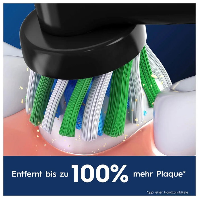 Oral-B Lot de 4 brosses à dents interchangeables Cross - Noir
