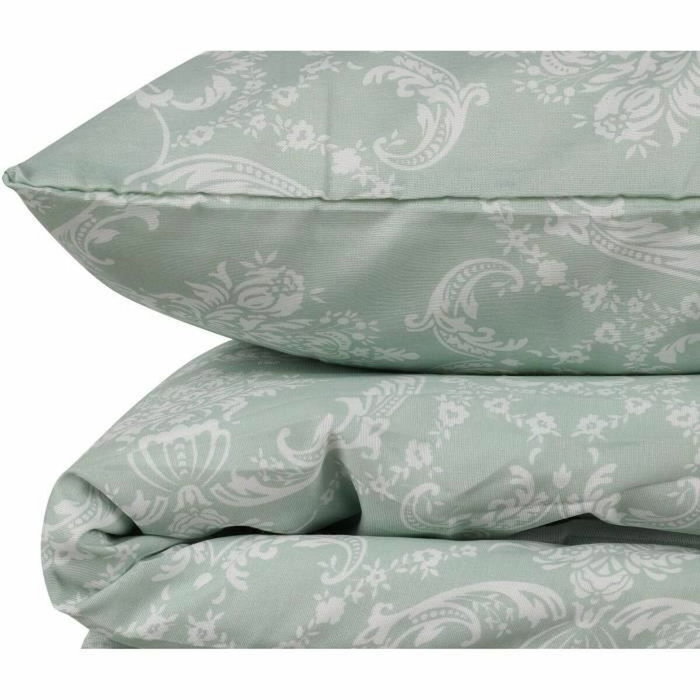BigBuy Home Parure de couette 3 pièces Vert d'eau-Blanc (220 x 240 cm) inevitable