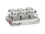 Vivalto Pot Carré en Verre Transparent avec Couvercle 100 ml 5.6 x 7.6 x 5.6 cm (Set de 48)