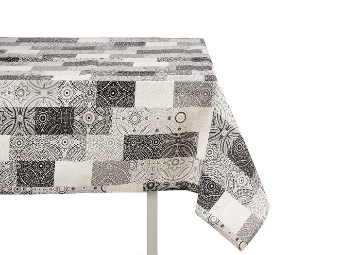 Kinvara Nappe en Toile Antitache 140x180 cm Gris Azulejo (Set de 6)