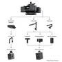 IsoAcoustics V120 Support mural enceinte isolation acoustique rotation 360° inclinaison 90° charge 18kg noir
