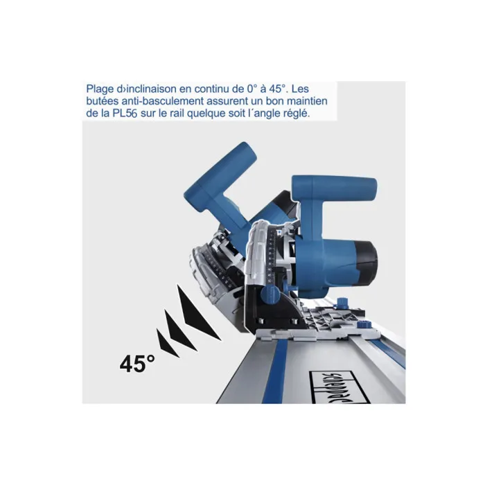 Scheppach Scie plongeante PL56 - 1200W - Diamètre 160 mm - Pour découpes précises sur multiples matériaux