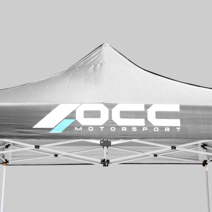 Occ Motorsport OCCCARP08 Tente pliante carport Racing 3x6 m 18 m², structure acier, toile polyester 420D ignifuge M1, gris, avec kit de fixation et sac Occ Motorsport OCCCARP08 Tente pliante carport Racing 3x6 m 18 m², structure acier, toile polyester 420D ignifuge M1, gris, avec kit de fixation et sac