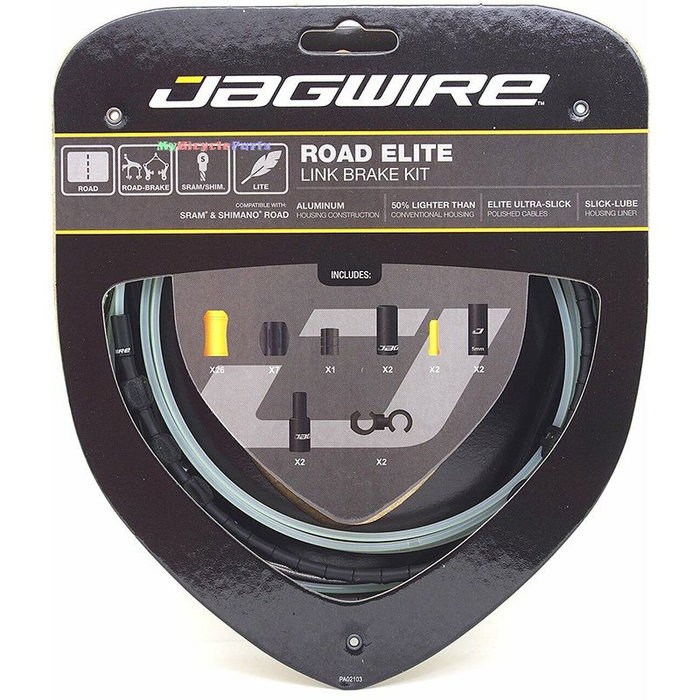 Jagwire Kit de câbles et gaines de frein Elite Link Noir Jagwire Kit de câbles et gaines de frein Elite Link Noir