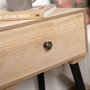 Vinthera Table de chevet Moa 35x26x50 cm en MDF naturel avec pieds en pin