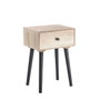 Vinthera Table de chevet Moa 35x26x50 cm en MDF naturel avec pieds en pin