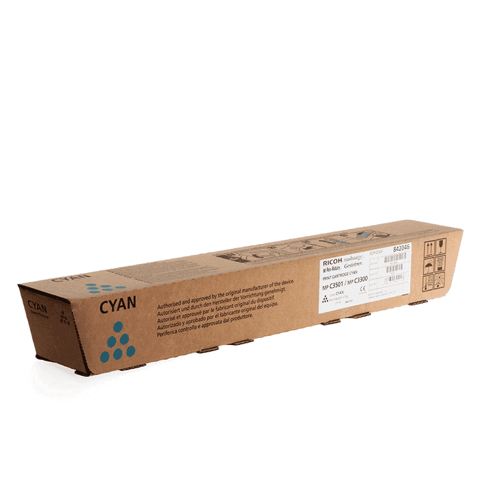 Ricoh 842046 Toner Cyan pour Imprimantes MP C3300 / Compatible avec 841431 et 841435 Ricoh 842046 Toner Cyan pour Imprimantes MP C3300 / Compatible avec 841431 et 841435