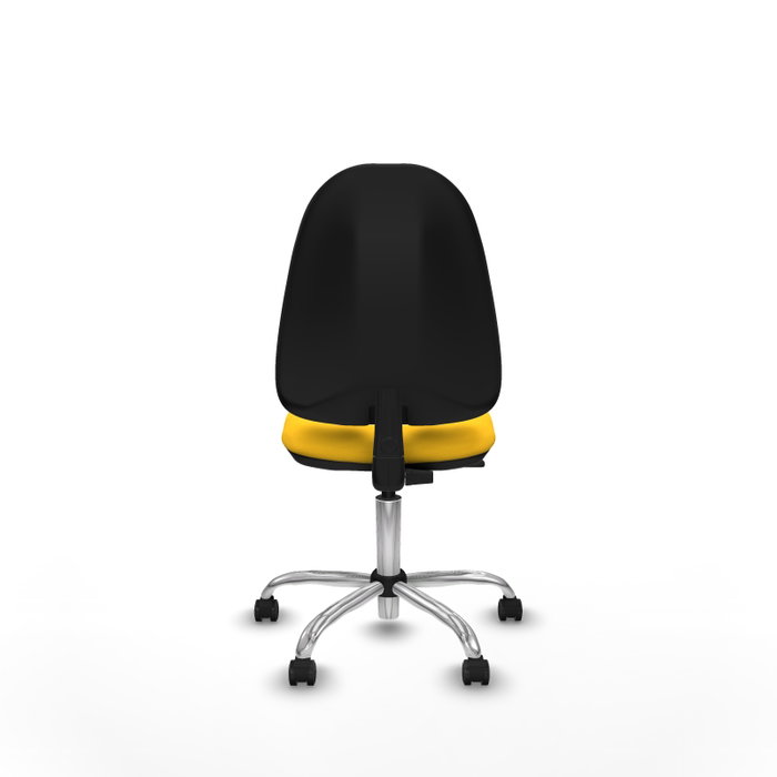 PIQUERAS Y CRESPO Chaise de bureau Algarra, similicuir jaune, sans accoudoirs