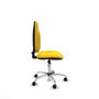 PIQUERAS Y CRESPO Chaise de bureau Algarra, similicuir jaune, sans accoudoirs
