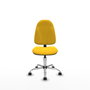 PIQUERAS Y CRESPO Chaise de bureau Algarra, similicuir jaune, sans accoudoirs