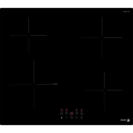 Fagor Table de Cuisson Induction 59 cm FTI468, 4 Foyers Vitrocéramique Noire, 6800 W, 1 Booster, Sécurité Enfant, Commande Sensitive, Minuteur